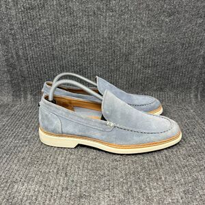 Allen Edmonds Wilder Suede Venetian Loafers Slip On Dress Shoes Blue Mens Sz 9 D